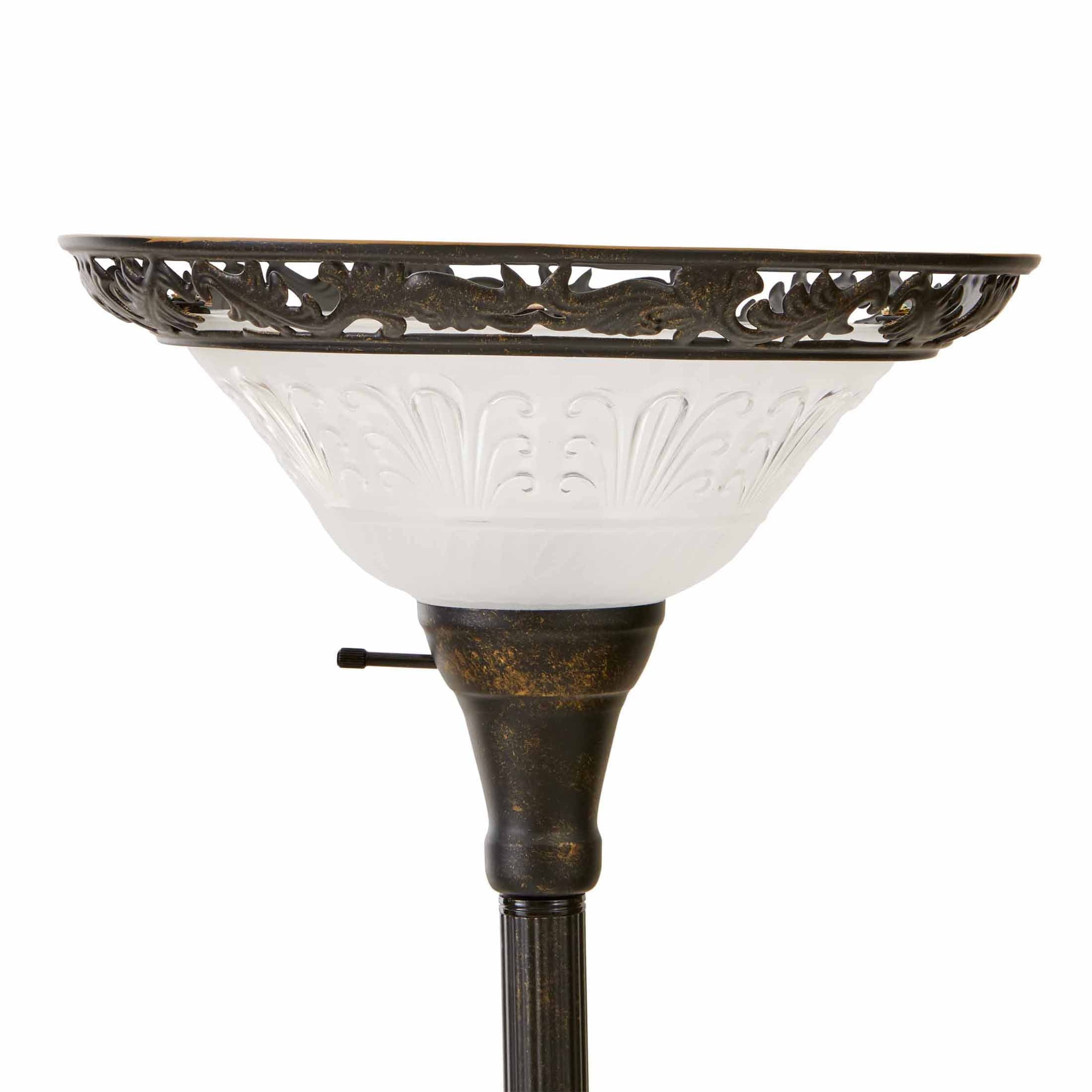  Traditional Bronze Victorian Floor Lamp 70"