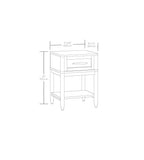  Springwood Caning Nightstand, Light Honey Finish
