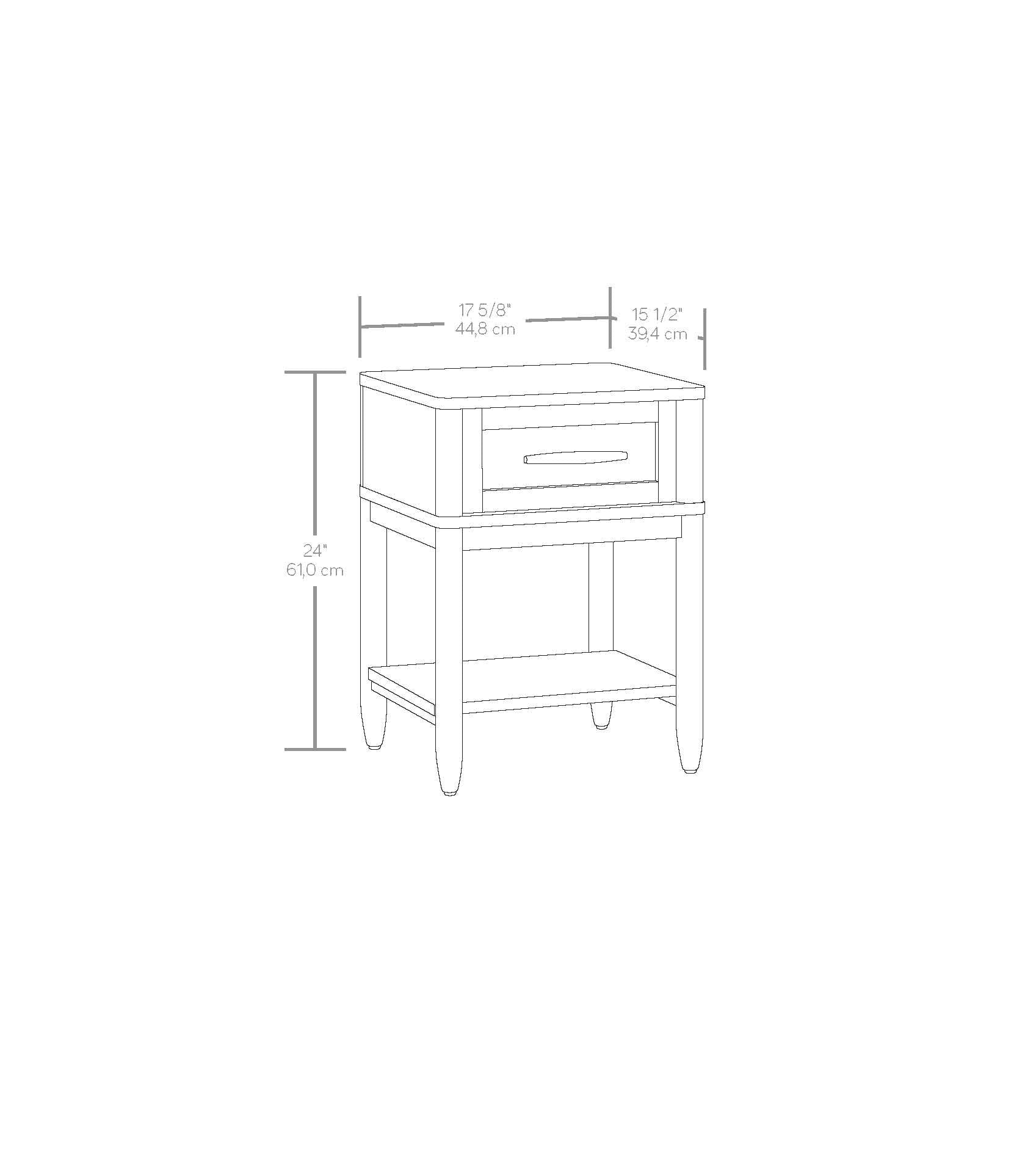  Springwood Caning Nightstand, Light Honey Finish