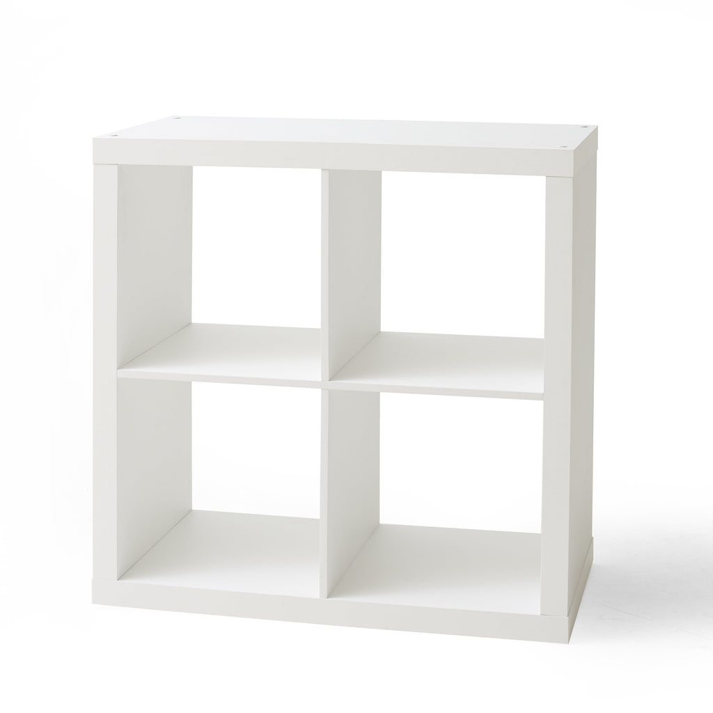  4 Cube Storage Organizer, White Texture