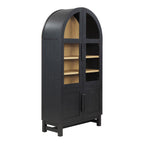  Juliet Kitchen Rounded Arch Cabinet, Rich Black