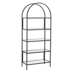  Nola Arch Bookshelf, Black Finish