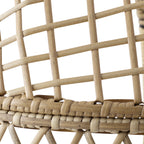  Ventura Boho Outdoor Wicker Stationary Kid's Egg Chair, Tan