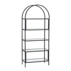  Nola Arch Bookshelf, Black Finish