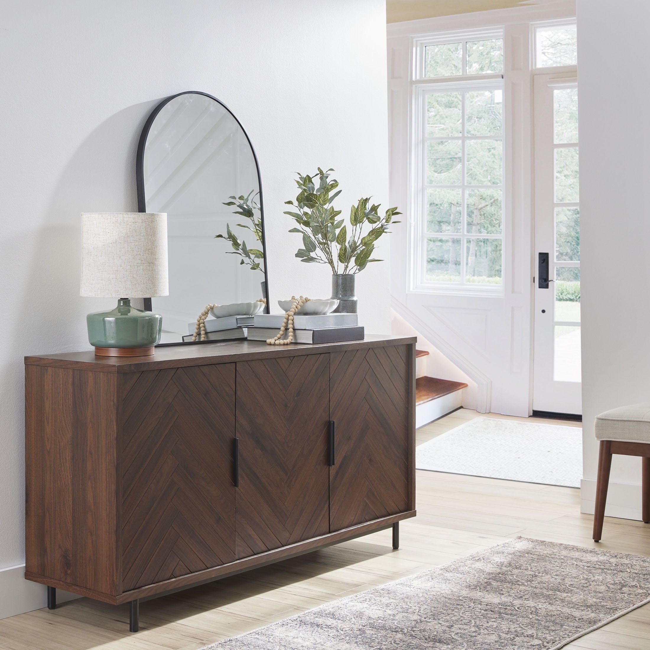  Wyatt Geo TV Stand for TVs up to 70",  Walnut Finish