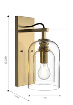  Dome Indoor Wall Sconce Burnished Brass, A15 4W Soft White, Medium Base, Dimmable, 1 pack