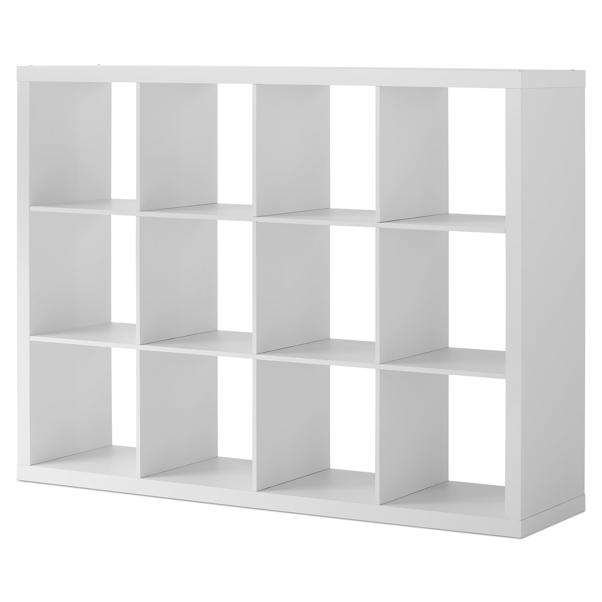 12 Cube Storage Organizer, White Texture