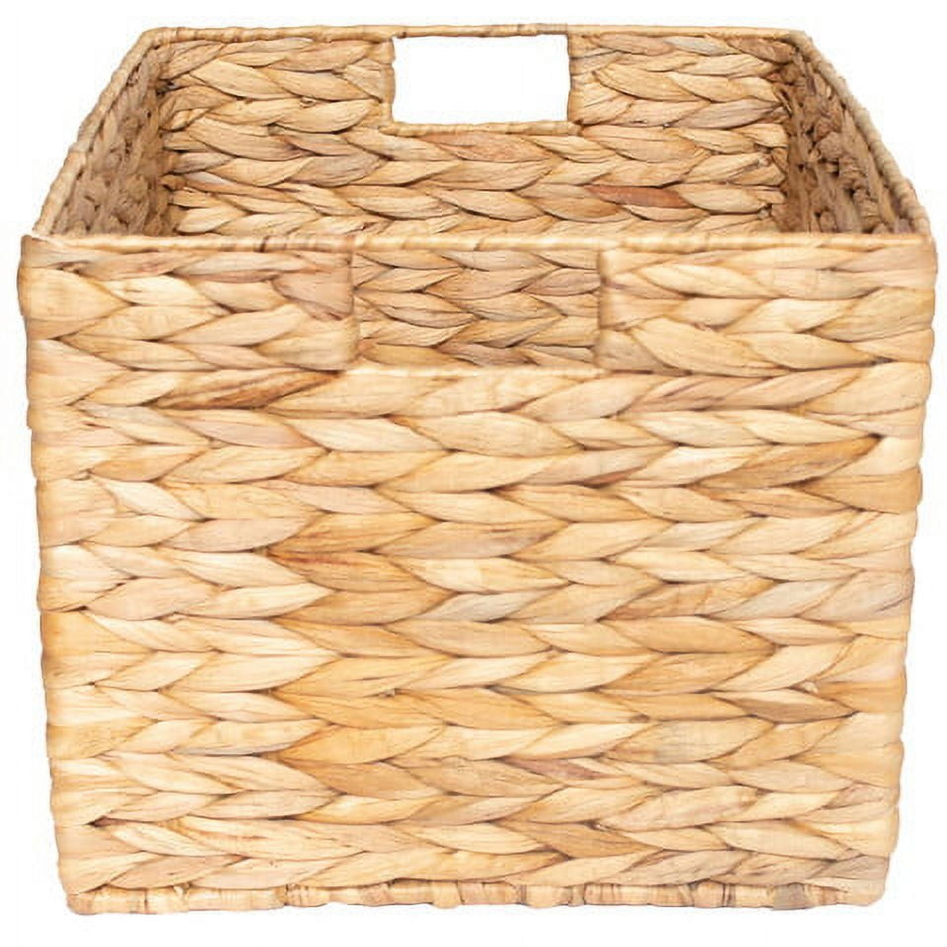  Natural Water Hyacinth Crate, Set of 2, Large