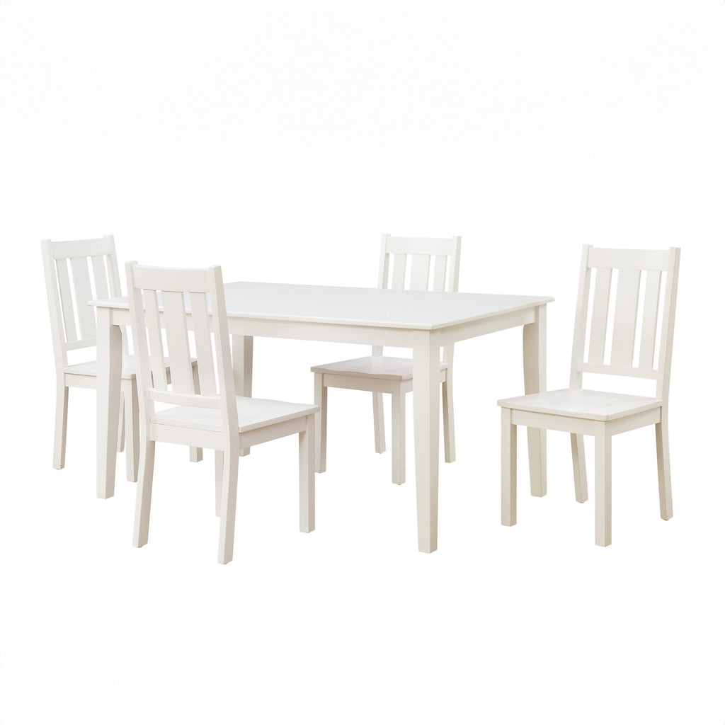  Bankston Wood Dining Chair, Set of 2, White, Indoor