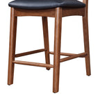  Greyson Counter Height Stools, Black Faux Leather Seat, Set of 2
