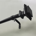  1� Metal Square Single Curtain Rod, Matte Black, 42-120�