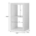 2 Cube Storage Organizer, White Texture