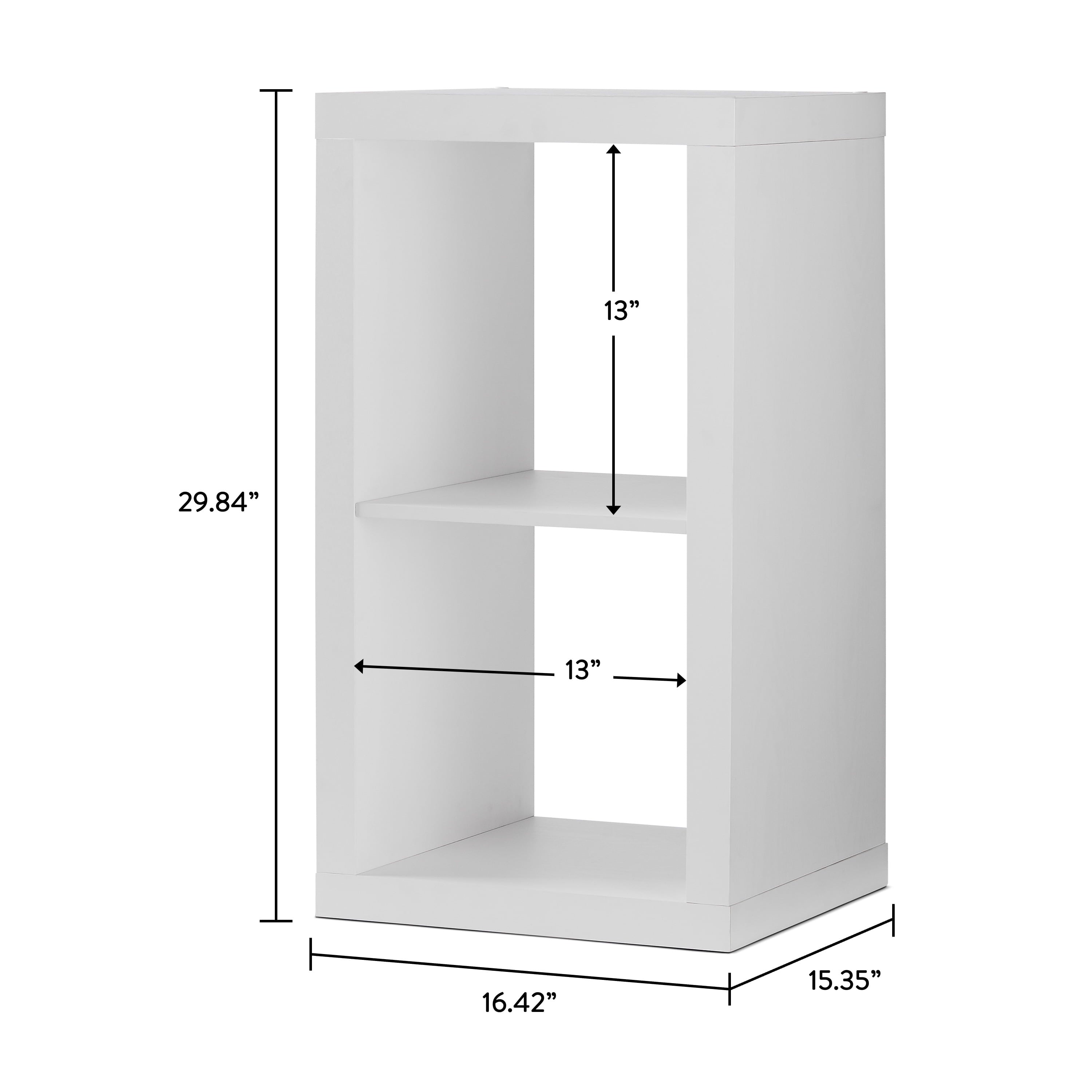  2 Cube Storage Organizer, White Texture