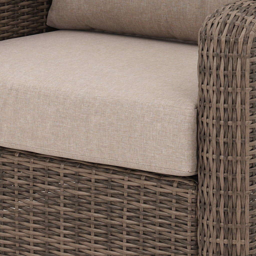  Hawthorne Park Outdoor Wicker Lounge Chair Set of 2, Beige