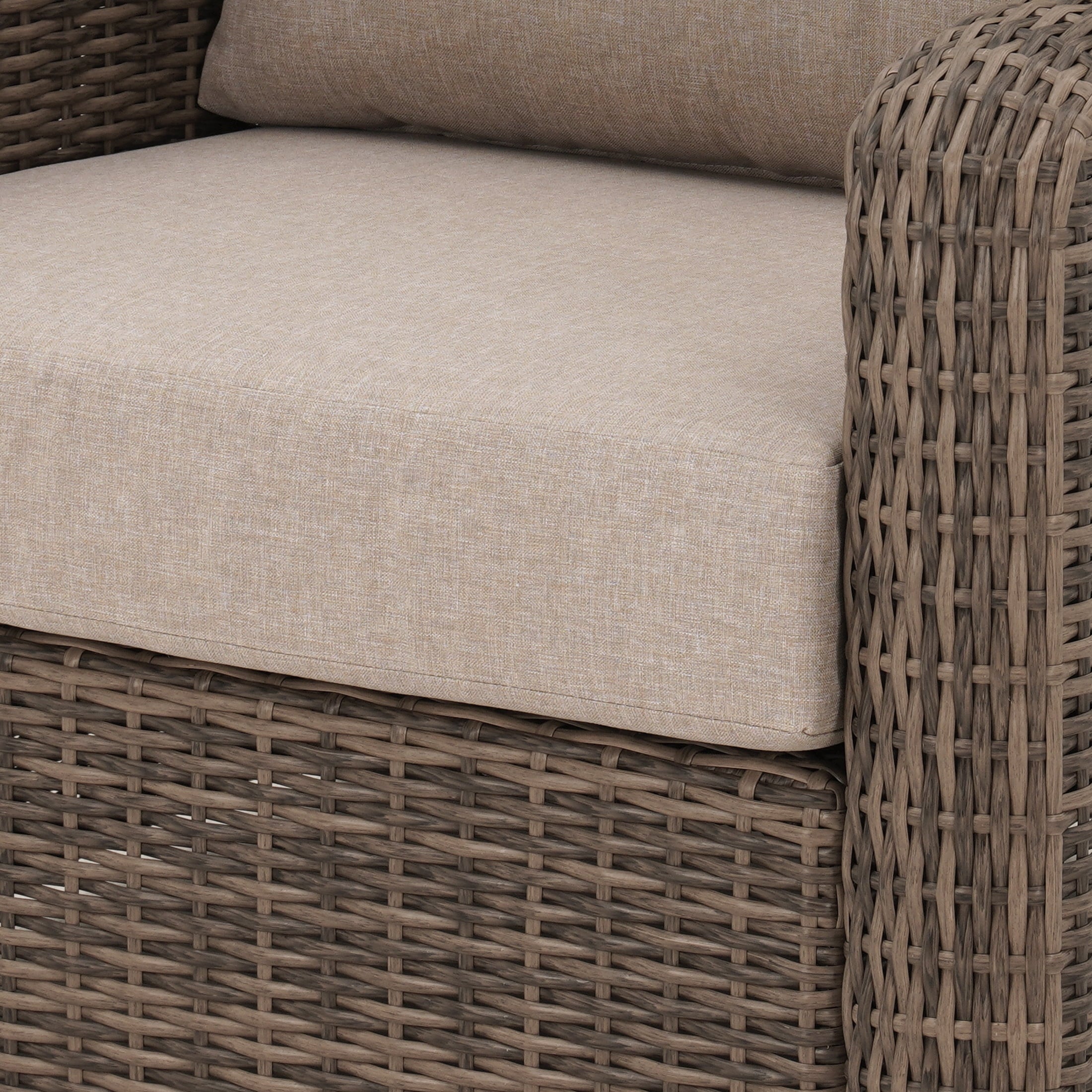  Hawthorne Park Outdoor Wicker Lounge Chair Set of 2, Beige
