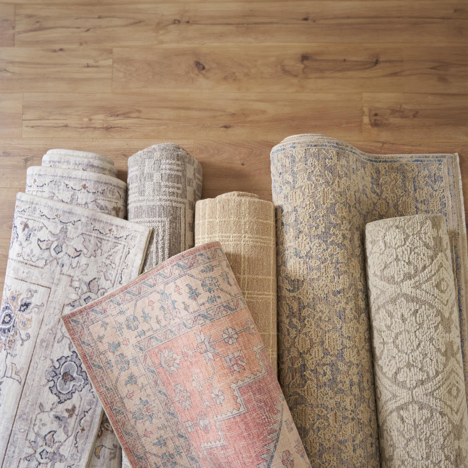  Beige Plaid Wool Indoor Area Rug, 7'10"x9'10"