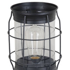  Bronze Metal and Glass Edison Lantern 9"H, LED Bulb Included