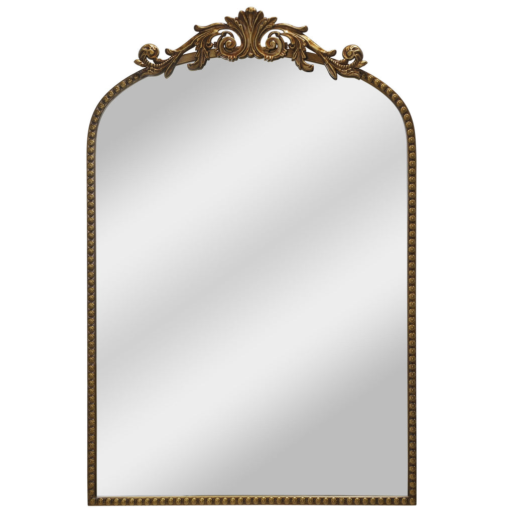 Filigree 20x30 Gold Arched Large Wall Mirror for Bathroom or Living Room