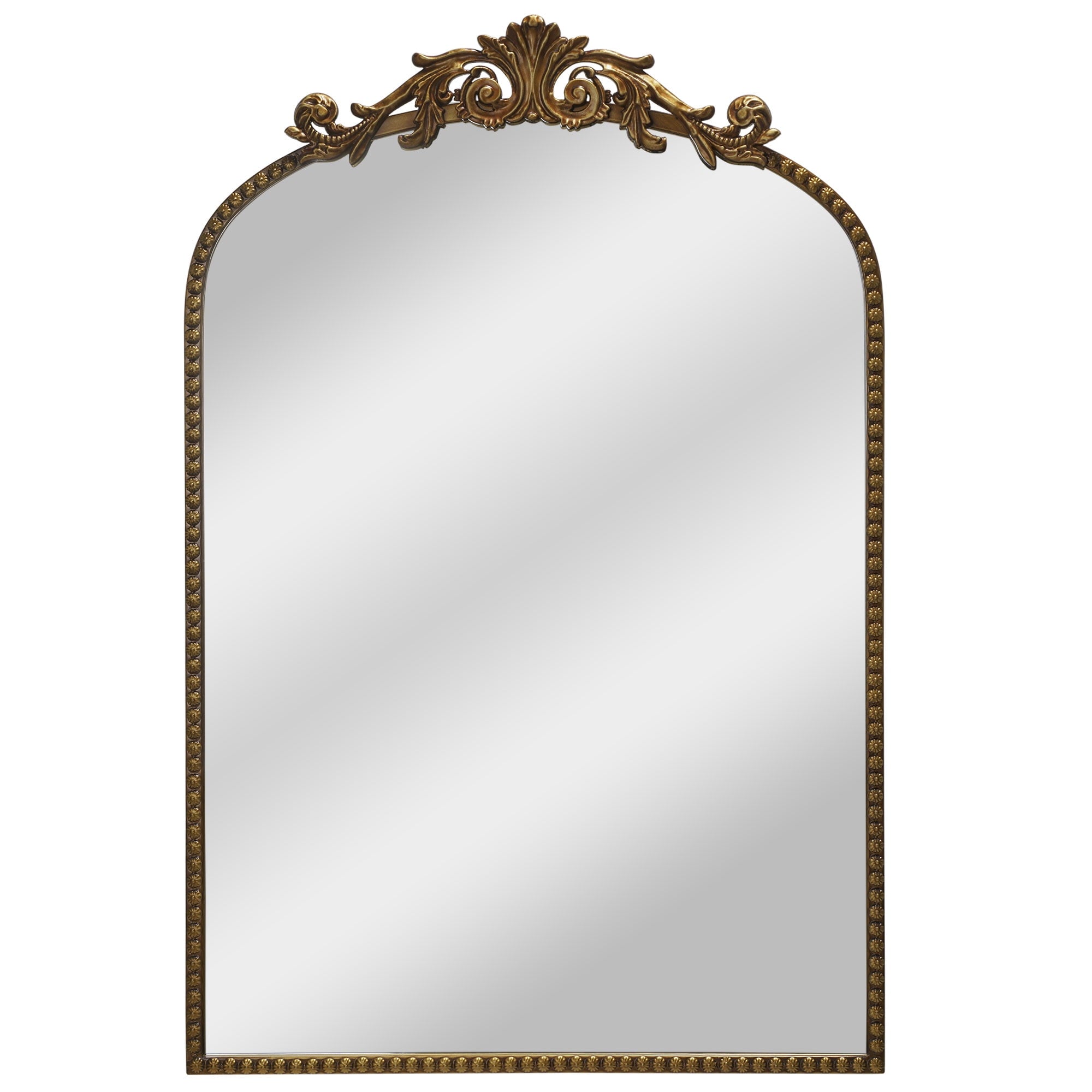Filigree 20x30 Gold Arched Large Wall Mirror for Bathroom or Living Room