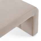  Juliet 44.50" Velvet Waterfall Bench, Beige