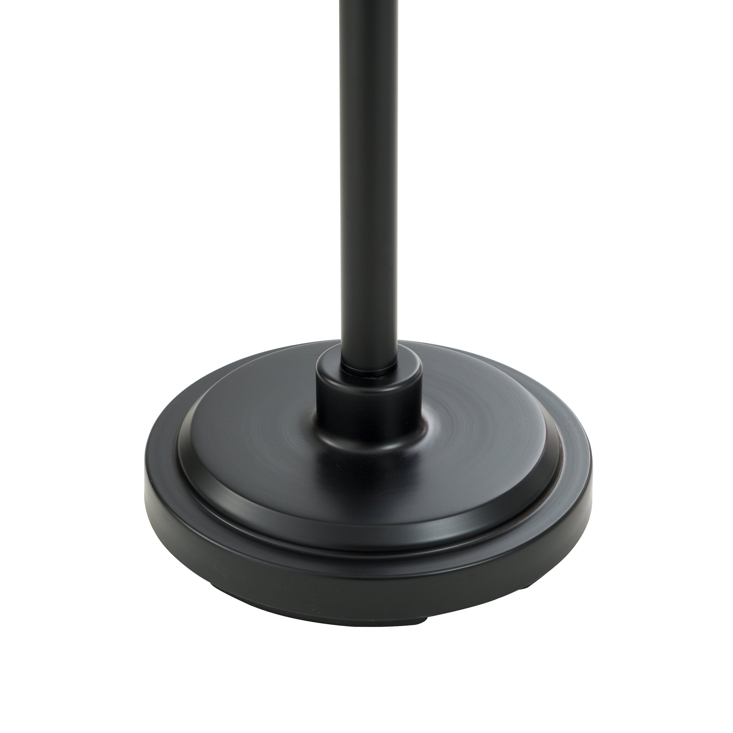  63.5 in 3 Light Contemporary Black Floor Lamp Clear Glass