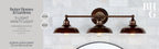 28.5" Farmhouse Triple Wall Scones 3-Light Vanity Light, Oil Rubbed Bronze