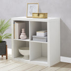  4 Cube Storage Organizer, White Texture