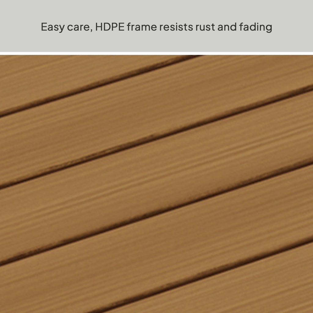  Ezra Outdoor Teak HDPE Coffee Table