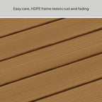  Ezra Outdoor Teak HDPE Coffee Table