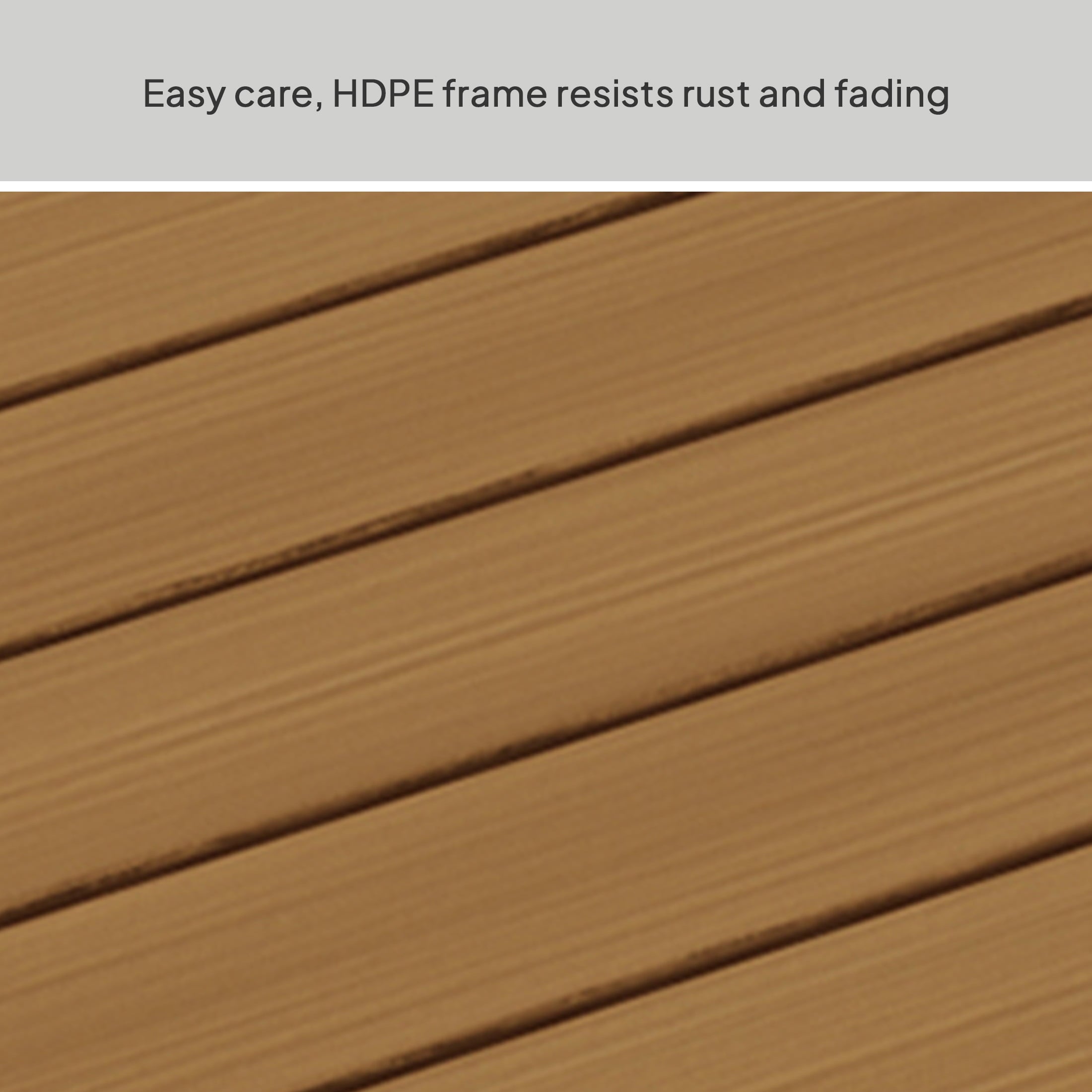  Ezra Outdoor Teak HDPE Coffee Table