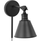  6" Craftsman Dimmable 1-Light Black Wall Sconce, Suitable for Living Rooms, Dining Rooms, Bedrooms