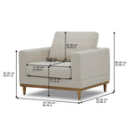  Springwood Wood Frame Accent Chair, Cream Linen