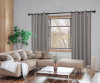 1� Metal Square Single Curtain Rod, Matte Black, 42-120�