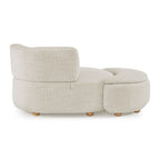  Juliet Modern Boucle Chaise & Storage Ottoman, Pearl