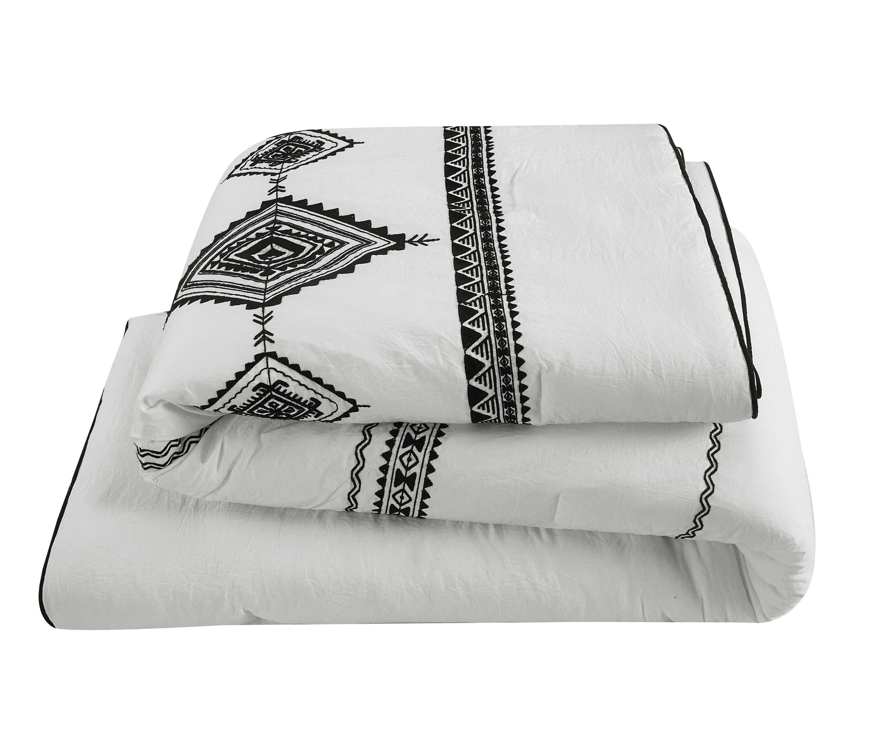  Black and White Summit 12 Piece Bed in a Bag Comforter Set, Queen