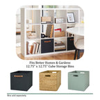  12 Cube Storage Organizer, White Texture