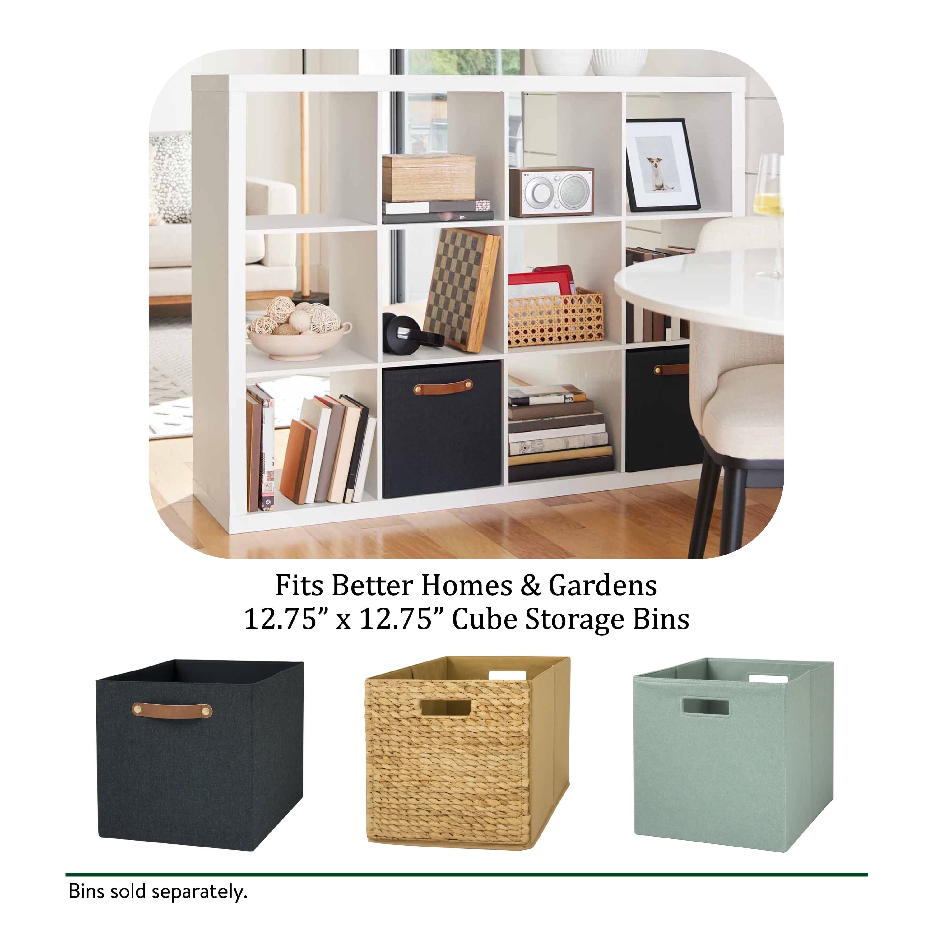  12 Cube Storage Organizer, White Texture