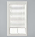  2-inch Cordless Faux Wood Horizontal Window Blinds, White, 39X64
