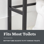  Jace 3-Shelf over-the-Toilet Storage Shelf with Black Frame and Oak Shelves