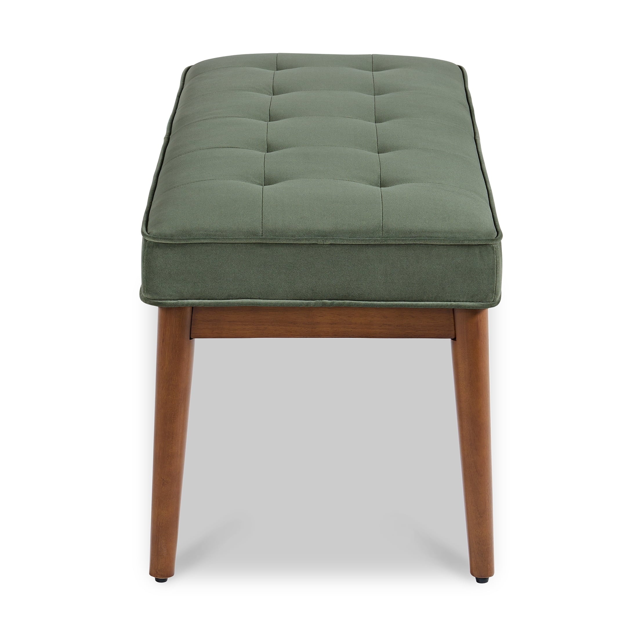  Colton 44" Upholstered Accent Bench, Olive