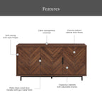  Wyatt Geo TV Stand for TVs up to 70",  Walnut Finish