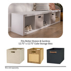  5 Cube Vertical Storage Organizer, White Texture