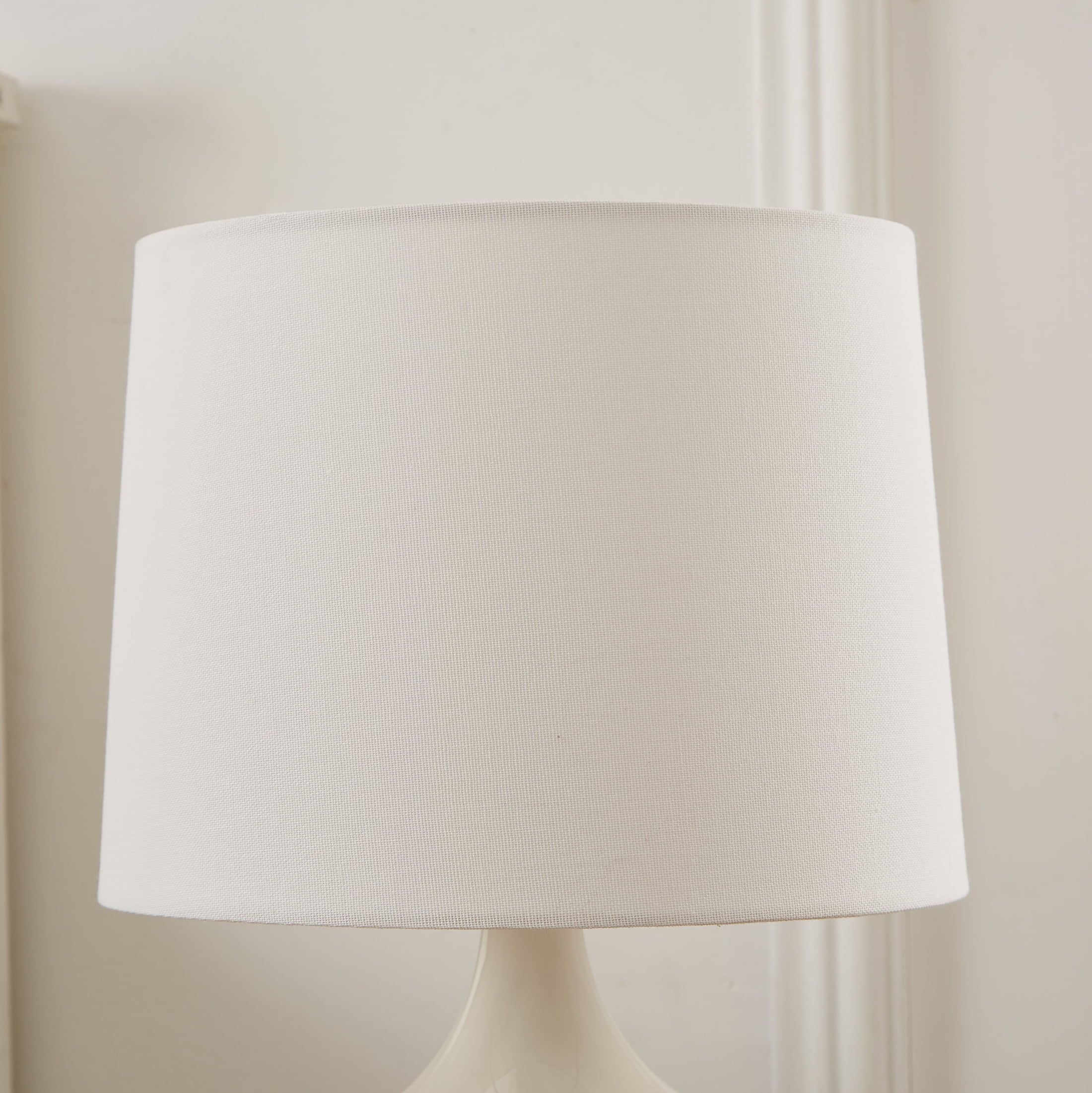  17"H Reactive Glaze Ceramic Table Lamp with White Fabric Shade