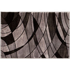  Abstract Indoor Area Rug, Gray, 5'x7'