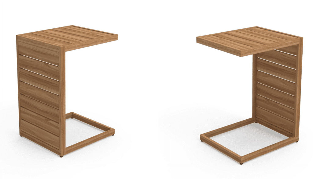  Marlow Set of 2  Side Tables with Hand-Painted Faux Wood Finish