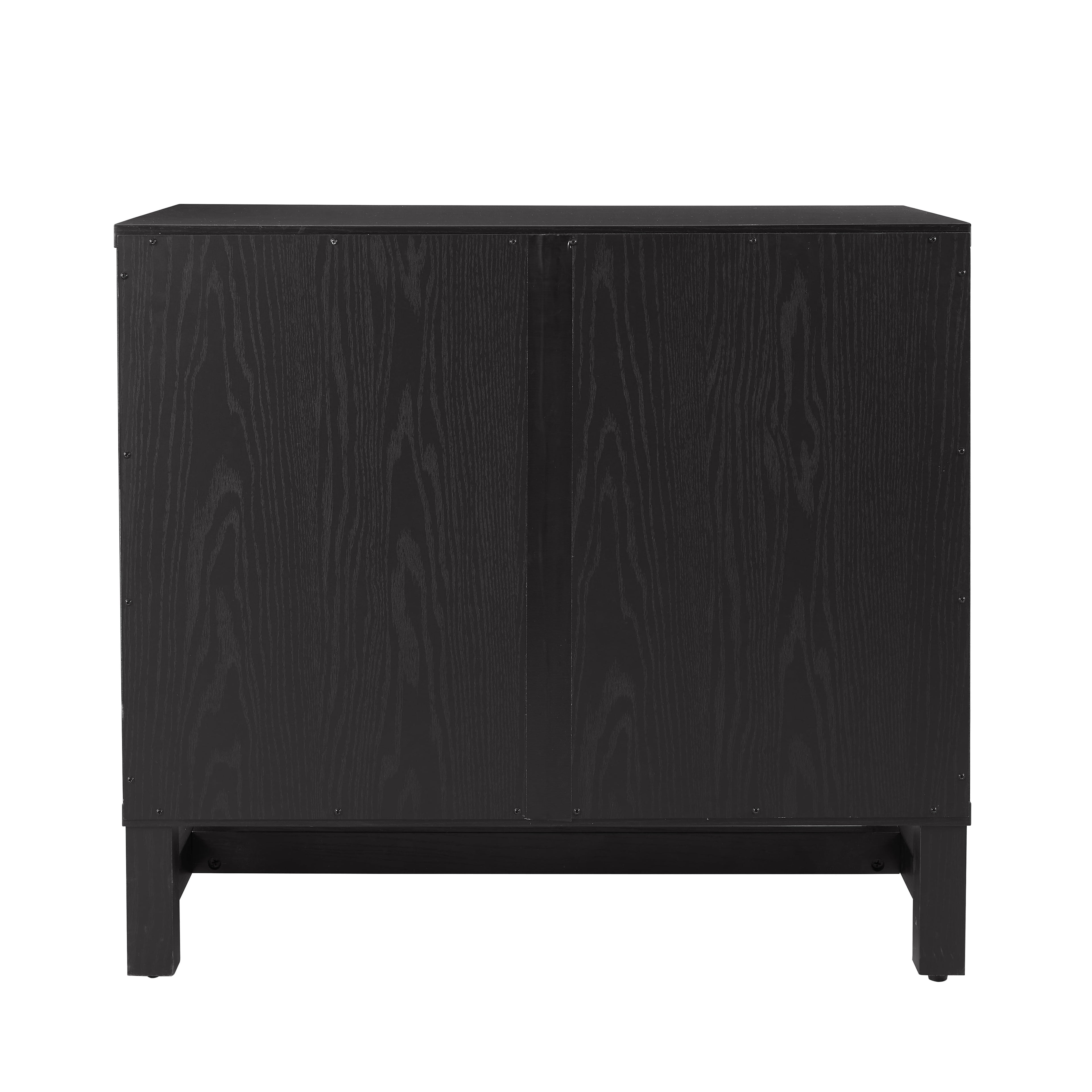  Juliet Arch Door Kitchen Console, Black Finish