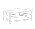  Modern Farmhouse Rectangle Lift-Top Coffee Table, Rustic Gray Finish