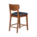 Greyson Counter Height Stools, Black Faux Leather Seat, Set of 2