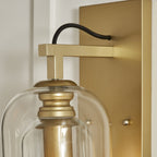  Dome Indoor Wall Sconce Burnished Brass, A15 4W Soft White, Medium Base, Dimmable, 1 pack