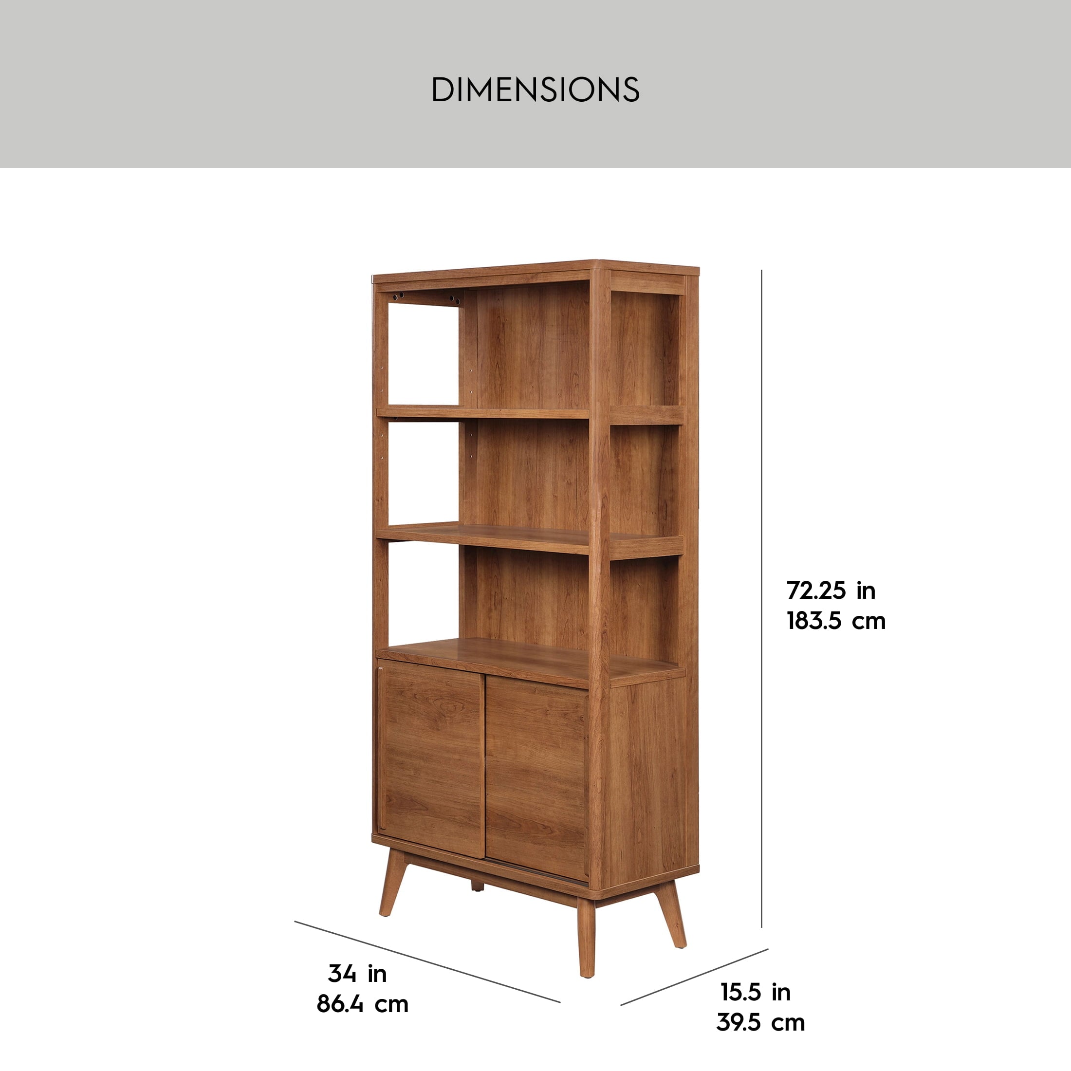  Greyson Bookcase, Acorn Finish